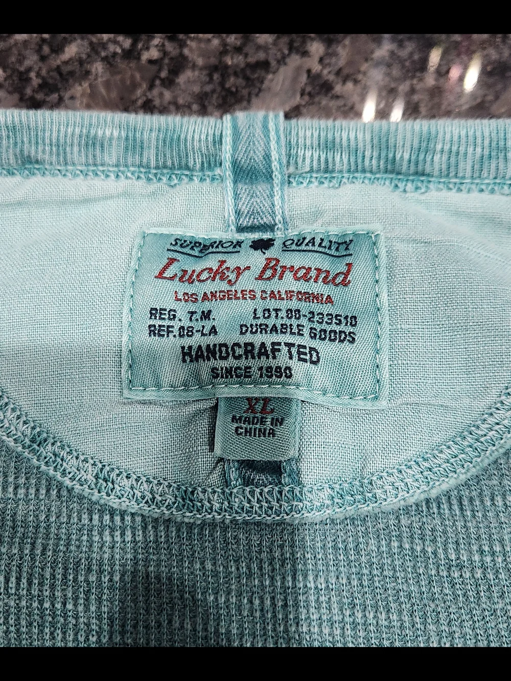 Lucky Brand Men's Teal Green Long-Sleeve Henley